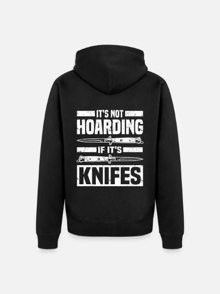 Messer sammeln - Unisex Premium Bio Zip Hoodie - Schwarz