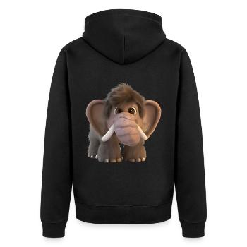 Mammut Baby - Unisex Premium Bio Zip Hoodie - Schwarz - Hinten - Nico (187cm)