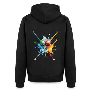 Billiard Pool Snooker Cue Balls Splash Coloré - Veste à capuche bio Premium Unisexe - noir - Dos - Nico (187cm)