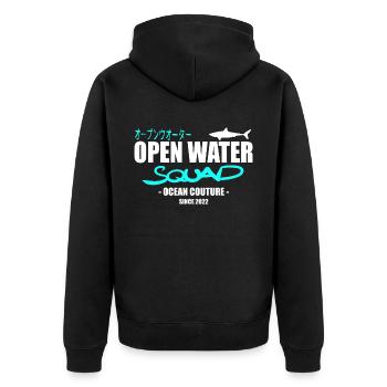 Chemise pour plongeurs, snorkelers et nageurs - Veste à capuche bio Premium Unisexe - noir - Dos - Nico (187cm)