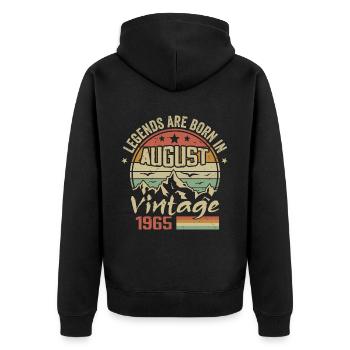 August 1965 Anniversary 1965 - Legends August 1965 - Unisex Premium Organic Zip Hoodie - black - Back - Nico (187cm)