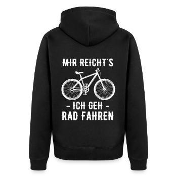 Vélo VTT Vélo de route E-Bike Cycliste - Veste à capuche bio Premium Unisexe - noir - Dos - Nico (187cm)