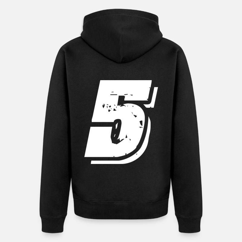 5 Symbole numérique - Veste à capuche bio Premium Unisexe - noir