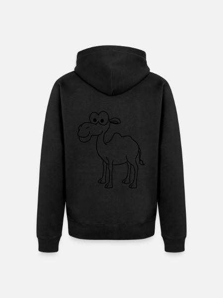 Camel Comic - Veste à capuche bio Premium Unisexe - noir