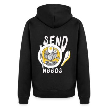 Noods Udon Noodles Pun Japonais Ramen Noodles Deli - Veste à capuche bio Premium Unisexe - noir - Dos - Nico (187cm)