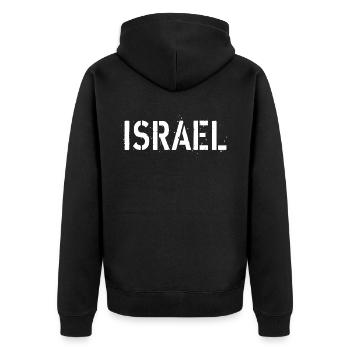 Israël - Veste à capuche bio Premium Unisexe - noir - Dos - Nico (187cm)