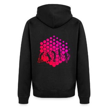 Tennisspielen Damen Tennis spielen Herren Tennissp - Unisex Premium Bio Zip Hoodie - Schwarz - Hinten - Nico (187cm)