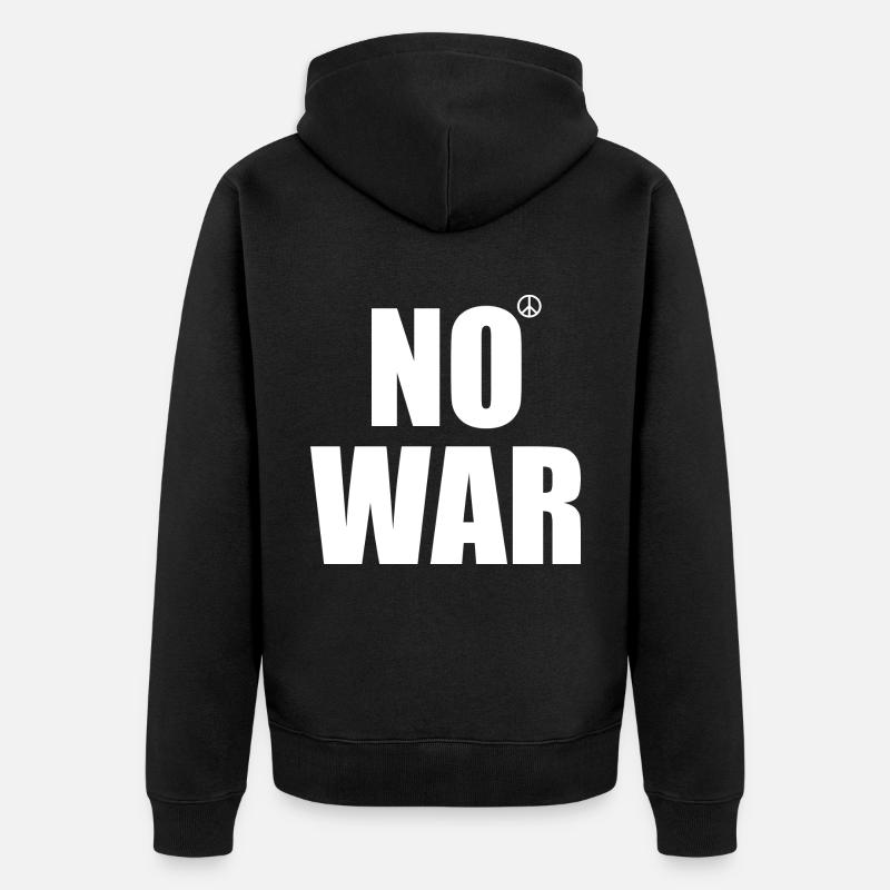 No war - Veste à capuche bio Premium Unisexe - noir
