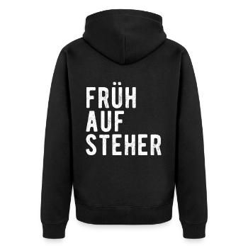 Lève-tôt Matinale Personne Lève-tôt - Veste à capuche bio Premium Unisexe - noir - Dos - Nico (187cm)