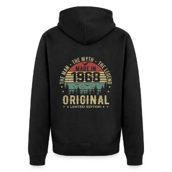 Original 1968 Retro 1968 Cadeau Anniversaire 1968 - Veste à capuche bio Premium Unisexe - noir - Dos - Nico (187cm)