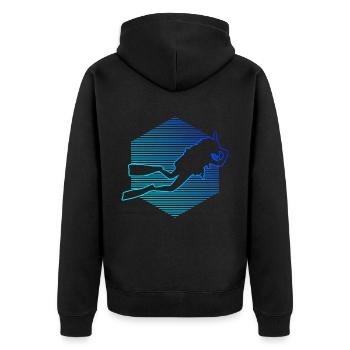 Diver Femmes Plongée Sous-marine Plongée libre Plongée libre - Veste à capuche bio Premium Unisexe - noir - Dos - Nico (187cm)
