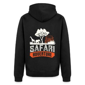 Safari Big Five - Veste à capuche bio Premium Unisexe - noir - Dos - Nico (187cm)