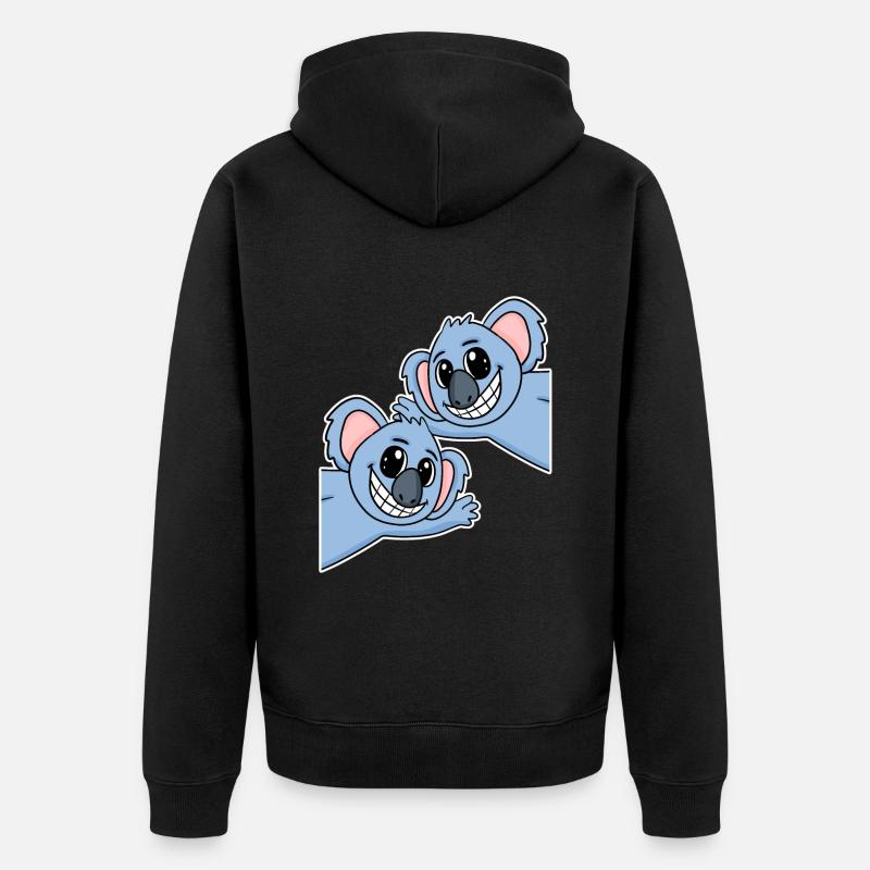 Koala Koalas - Veste à capuche bio Premium Unisexe - noir