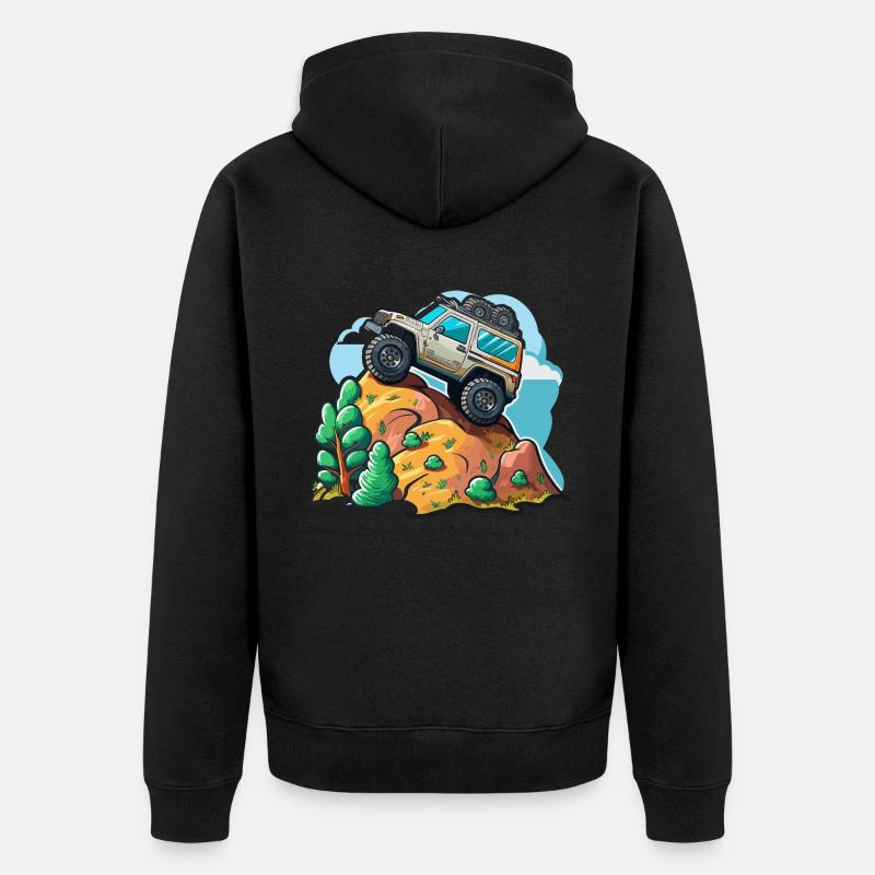 Le grimpeur tout-terrain - Veste à capuche bio Premium Unisexe - noir