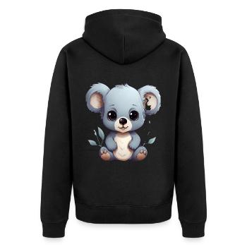 Cute Koala Baby - Unisex Premium Organic Zip Hoodie - black - Back - Nico (187cm)