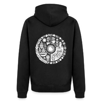 Permaculture Cycle - Veste à capuche bio Premium Unisexe - noir - Dos - Nico (187cm)