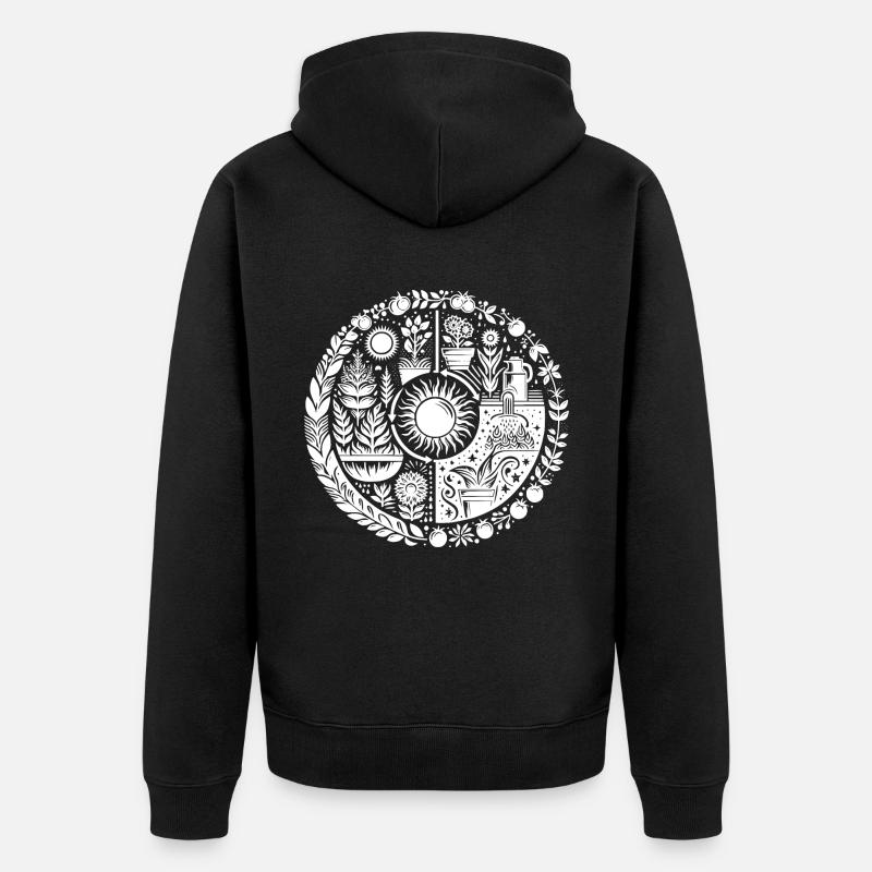 Permaculture Cycle - Veste à capuche bio Premium Unisexe - noir