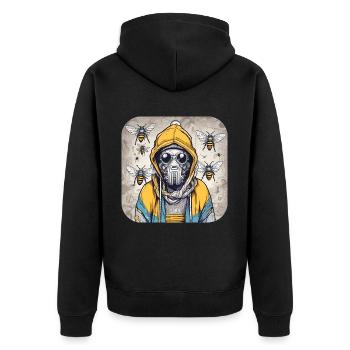 Horreur Abeilles Démon - Veste à capuche bio Premium Unisexe - noir - Dos - Nico (187cm)