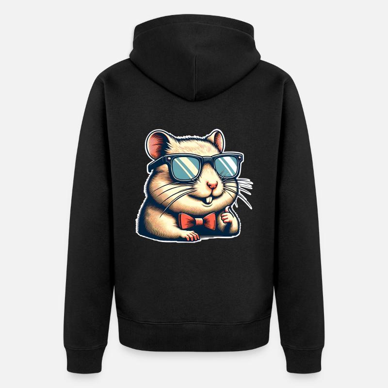 Hamster - Unisex Premium Bio Zip Hoodie - Schwarz