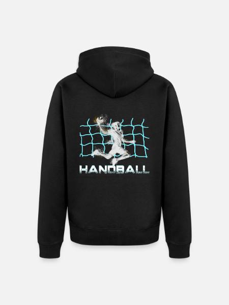 Handball - Unisex Premium Organic Zip Hoodie - black