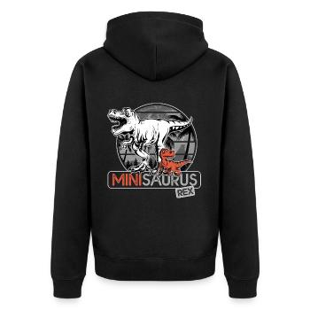 Minisaurus rex Cadeau garçon dinosaure - Veste à capuche bio Premium Unisexe - noir - Dos - Nico (187cm)