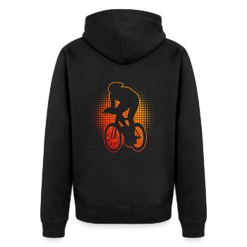 Cyclisme sur route Vélo de route Vélo de route Femme Homme - Veste à capuche bio Premium Unisexe - noir - Dos - Nico (187cm)