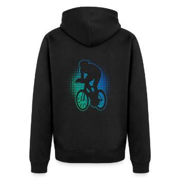 Cyclistes sur route Cyclisme sur route Vélo de route pour hommes - Veste à capuche bio Premium Unisexe - noir - Dos - Nico (187cm)