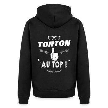 Tonton Au top Le meilleur Des Oncles - Veste à capuche bio Premium Unisexe - noir - Dos - Nico (187cm)
