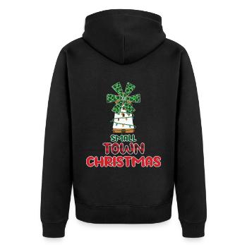 Christmas Santa Claus Gifts - Unisex Premium Organic Zip Hoodie - black - Back - Nico (187cm)