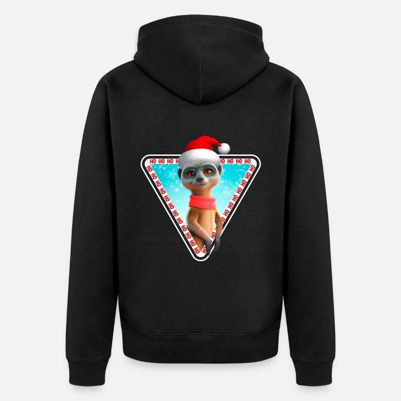 Suricate X-Mas Suricate de Noël - Veste à capuche bio Premium Unisexe - noir