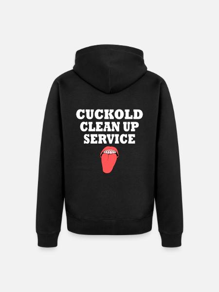 Cuckold clean up service - Unisex Premium Organic Zip Hoodie - black