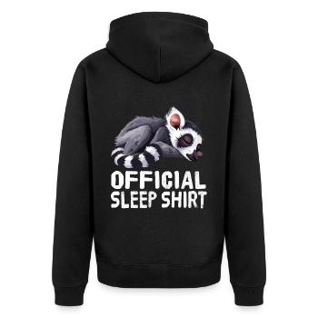 Chemise de nuit officielle Lemur - Veste à capuche bio Premium Unisexe - noir - Dos - Nico (187cm)