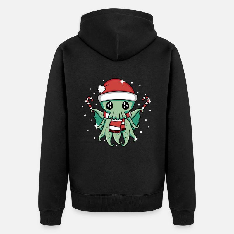 Noël Cthulhu - Veste à capuche bio Premium Unisexe - noir