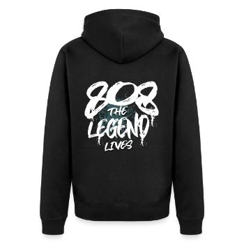 808 Boîte à rythmes SYNTHÉTISEUR analogique - Veste à capuche bio Premium Unisexe - noir - Dos - Nico (187cm)