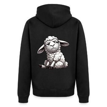 Legendary since May 1Skep965 Vintage 60th Birthday - Unisex Premium Organic Zip Hoodie - black - Back - Nico (187cm)