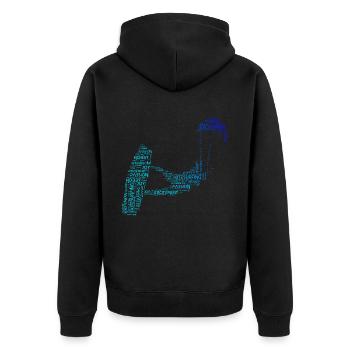 Kitesurf Kitesurf Femmes Kitesurf Hommes - Veste à capuche bio Premium Unisexe - noir - Dos - Nico (187cm)