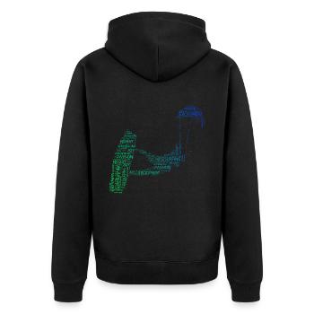 Kitesurf Kiten Kitesurf Hommes Kitesurfer - Veste à capuche bio Premium Unisexe - noir - Dos - Nico (187cm)