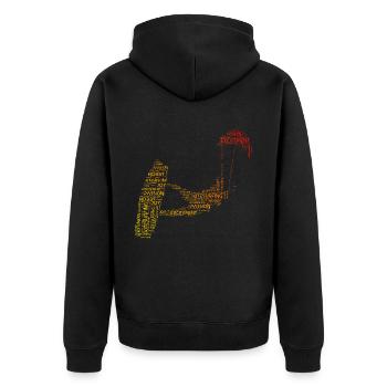 Kitesurf Femme Kitesurf Hommes Kitesurfer - Veste à capuche bio Premium Unisexe - noir - Dos - Nico (187cm)