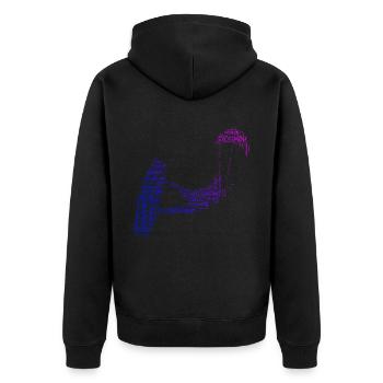Kitesurfing Kitesurf Women Kite Kite Kiting Kitesurfing - Unisex Premium Organic Zip Hoodie - black - Back - Nico (187cm)