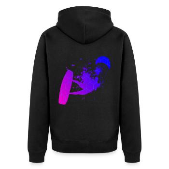 Kitesurf Homme Kitesurf Femmes Kitesurf Kitesurf - Veste à capuche bio Premium Unisexe - noir - Dos - Nico (187cm)