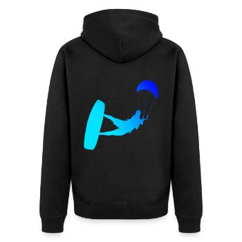 Kitesurf kitesurf kitesurf hommes kitesurfers - Veste à capuche bio Premium Unisexe - noir - Dos - Nico (187cm)