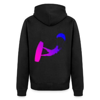 Kitesurf Hommes Kitesurf Femmes Kitesurfer - Veste à capuche bio Premium Unisexe - noir - Dos - Nico (187cm)