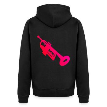Trumpet Ladies Trumpet Players Trumpet Players Players - Unisex Premium Organic Zip Hoodie - black - Back - Nico (187cm)