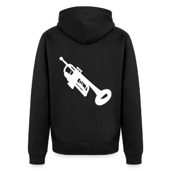 Trumpet Players Trumpet Player Men's Trumpeter - Unisex Premium Organic Zip Hoodie - black - Back - Nico (187cm)