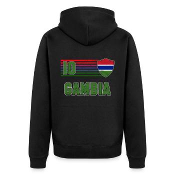 Équipe de Gambie de football - Veste à capuche bio Premium Unisexe - noir - Dos - Nico (187cm)