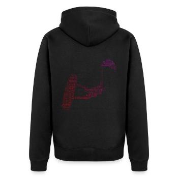 Kitesurf Women Kitesurfer Kiting Kite Kitesurfing - Unisex Premium Organic Zip Hoodie - black - Back - Nico (187cm)