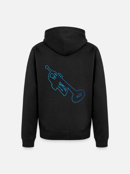 Jazz Trumpeter Trumpeter Trumpet - Unisex Premium Organic Zip Hoodie - black