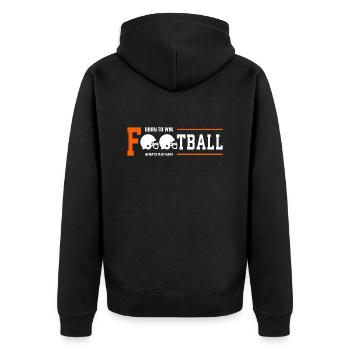 Citation de football américain Born To Win Gift - Veste à capuche bio Premium Unisexe - noir - Dos - Nico (187cm)