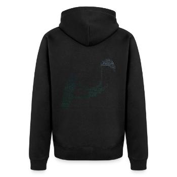 Kitesurfing Kitesurfer Kitesurf Kite Kiting - Unisex Premium Organic Zip Hoodie - black - Back - Nico (187cm)