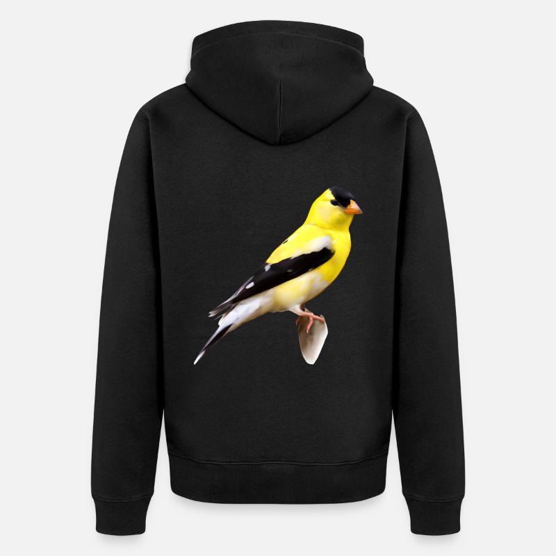 Chardonneret jaune - Veste à capuche bio Premium Unisexe - noir